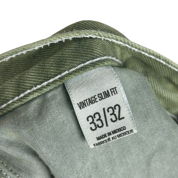 Urban Outfitters BDG Men's Green Overdyed Vintage Slim Fit Jeans 32 x 32 - Picture 5 of 7